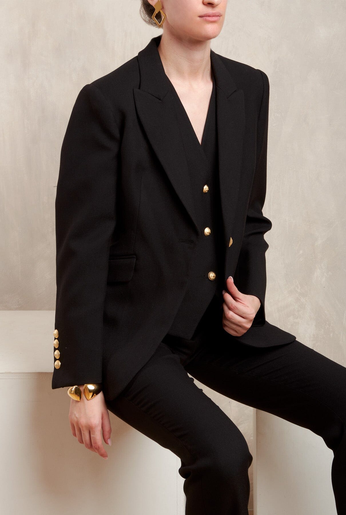 SINGLE-BUTTON BLACK BLAZER PARIS Jackets The Extreme Collection 