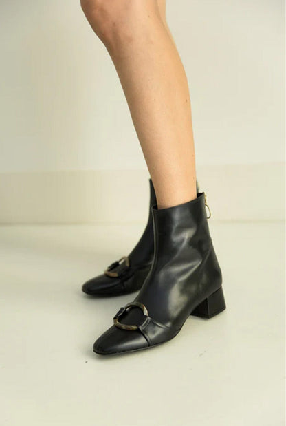 Sol negro hebilla Boots Mint and Rose 