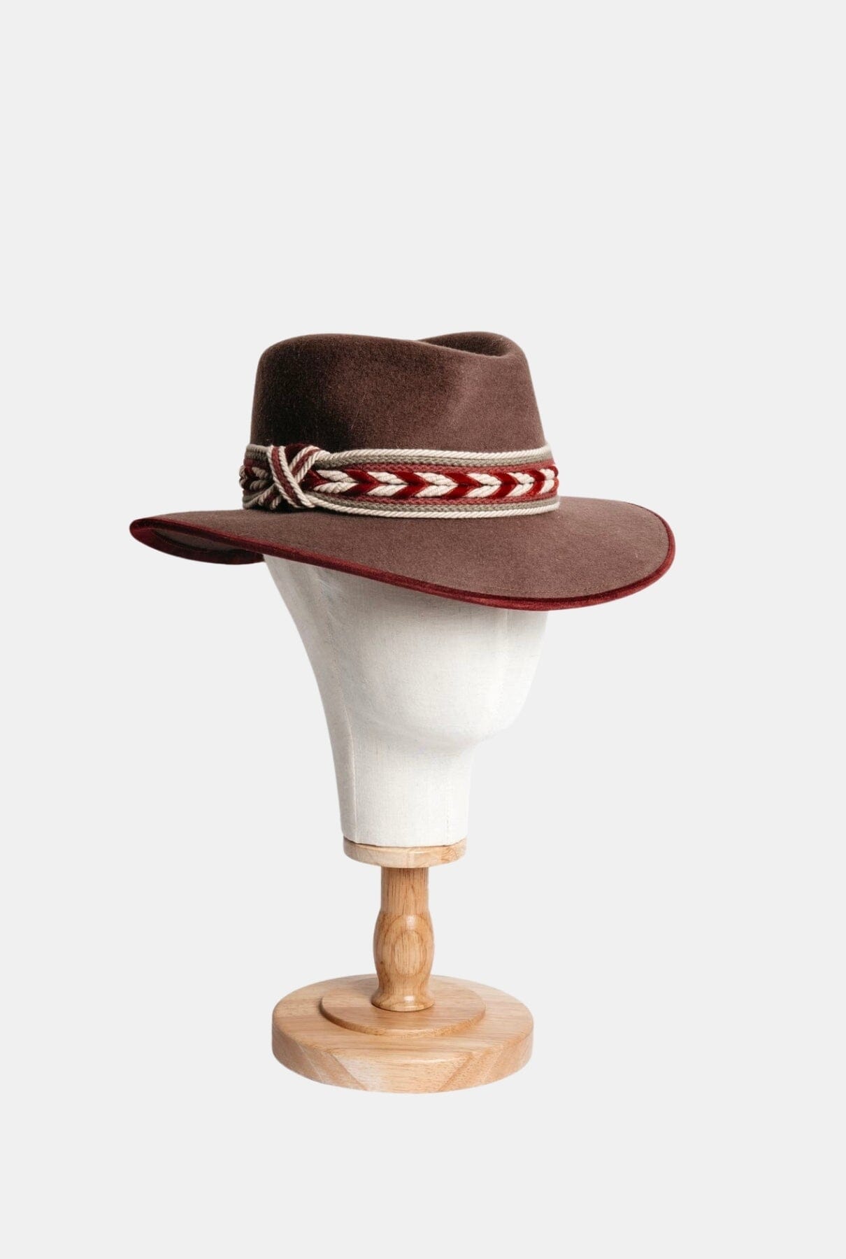 Sombrero Ala 8 Marrón Espiga Burdeos Hats Alexia Alvarez de Toledo 