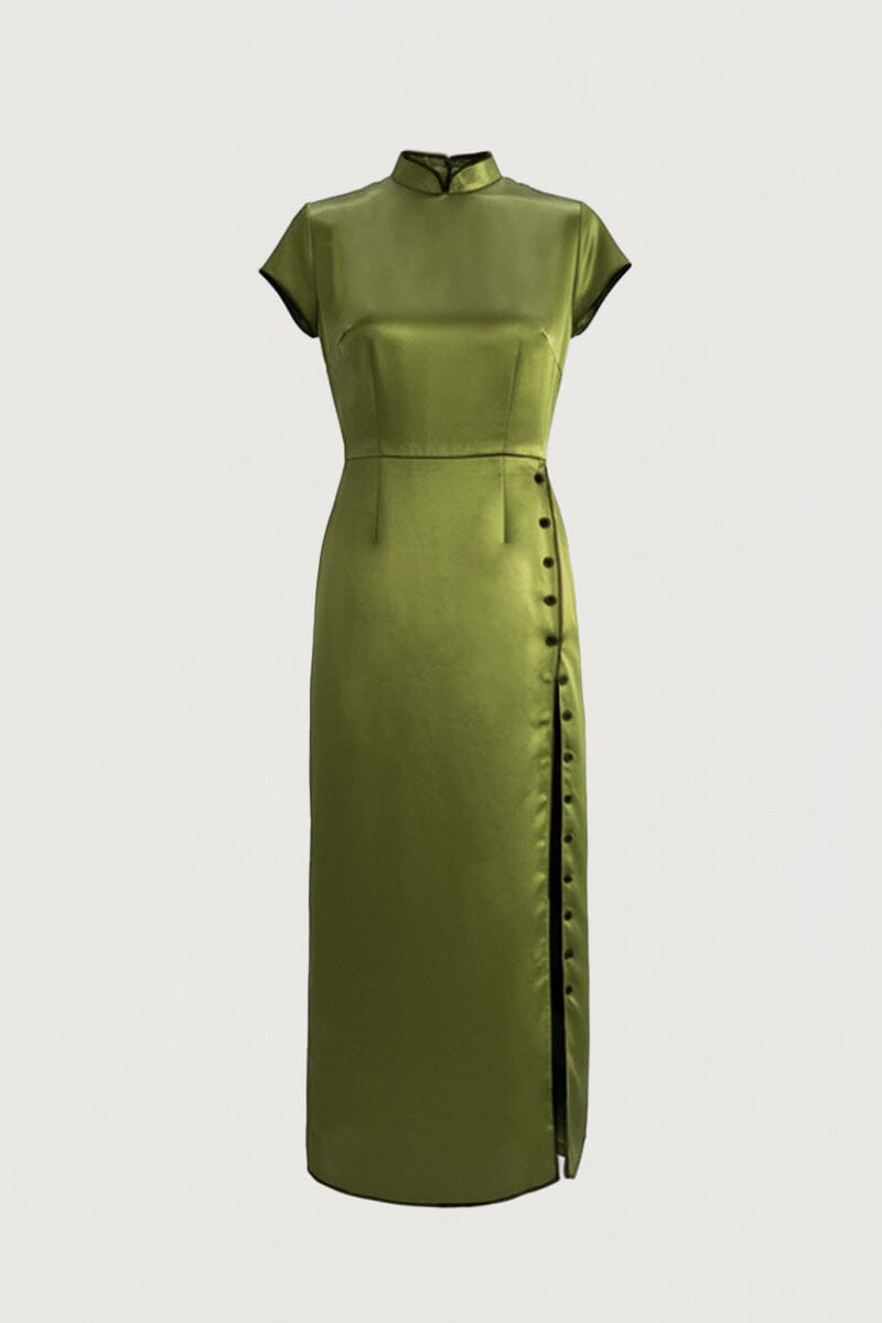 Southampton Satin Olive Dresses Amlul 