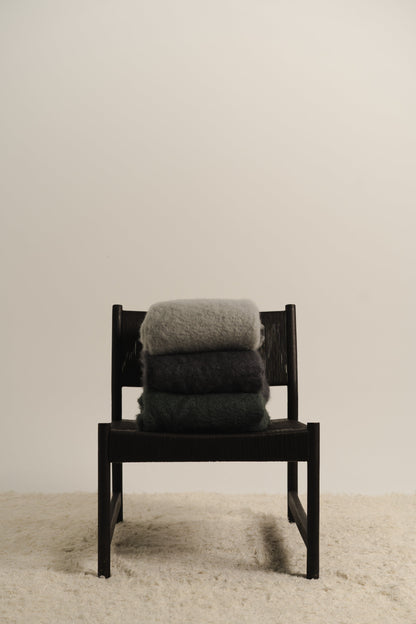 Stone Grey Mohair Blanket ELEVAA 