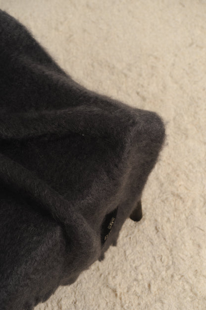 Stone Grey Mohair Blanket ELEVAA 