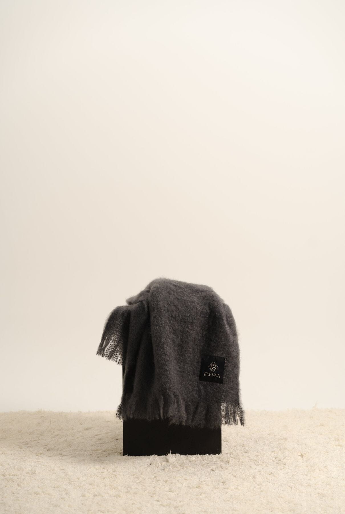 Stone Grey Mohair Shawl Foulards & Scarves ELEVAA 