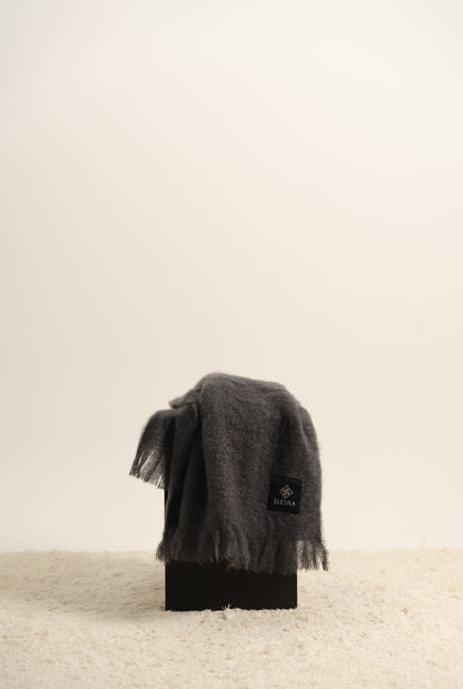 Stone Grey Mohair Shawl Foulards & Scarves ELEVAA 