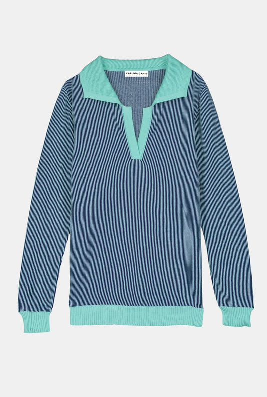 Striped polo Mint Tops and Blouses Carlota Cahis 