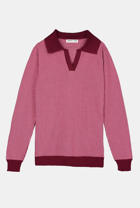 Striped polo Pink Tops and Blouses Carlota Cahis 