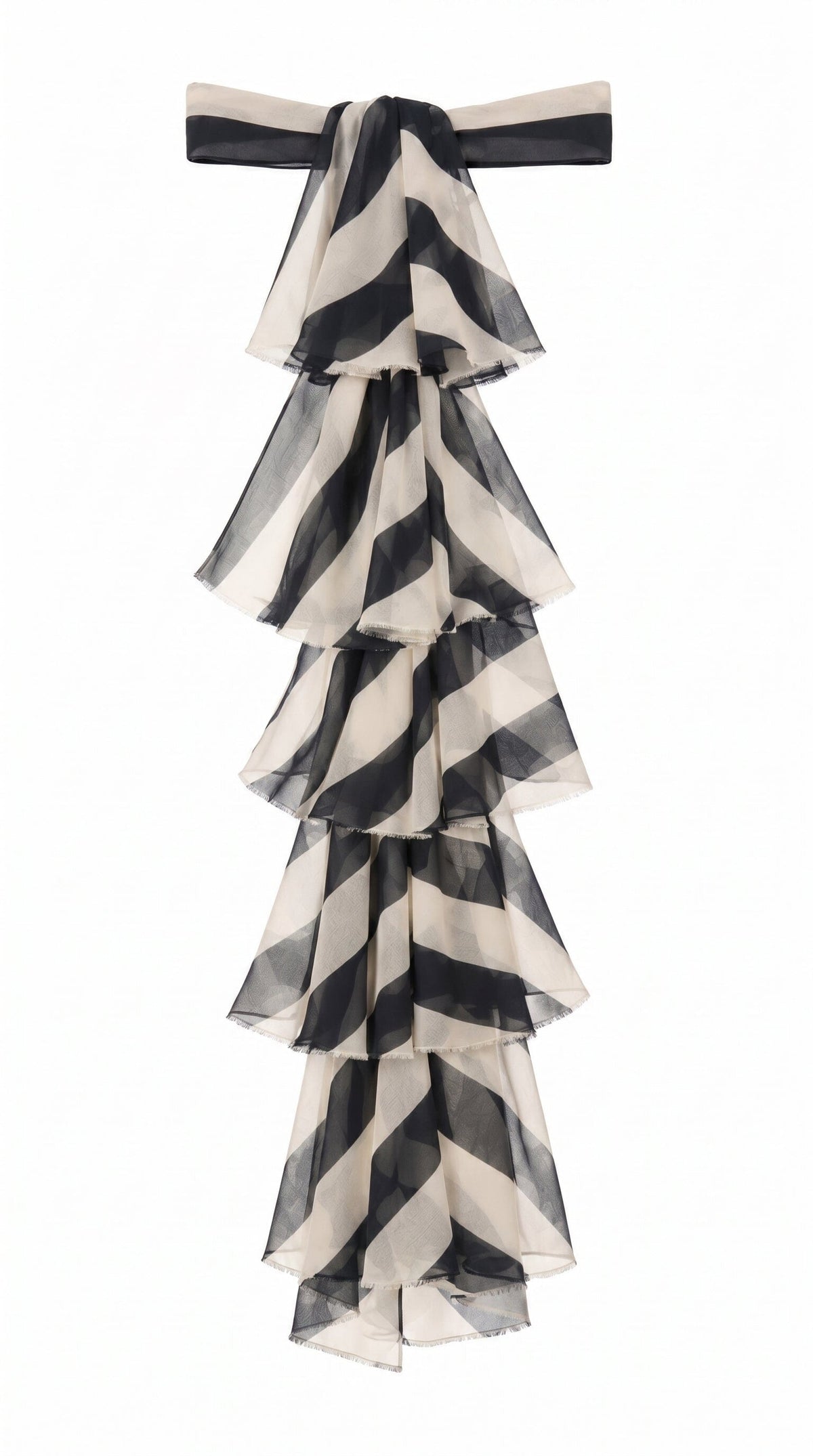 Striped Ruffle Blouse Necklaces Julise Magon 