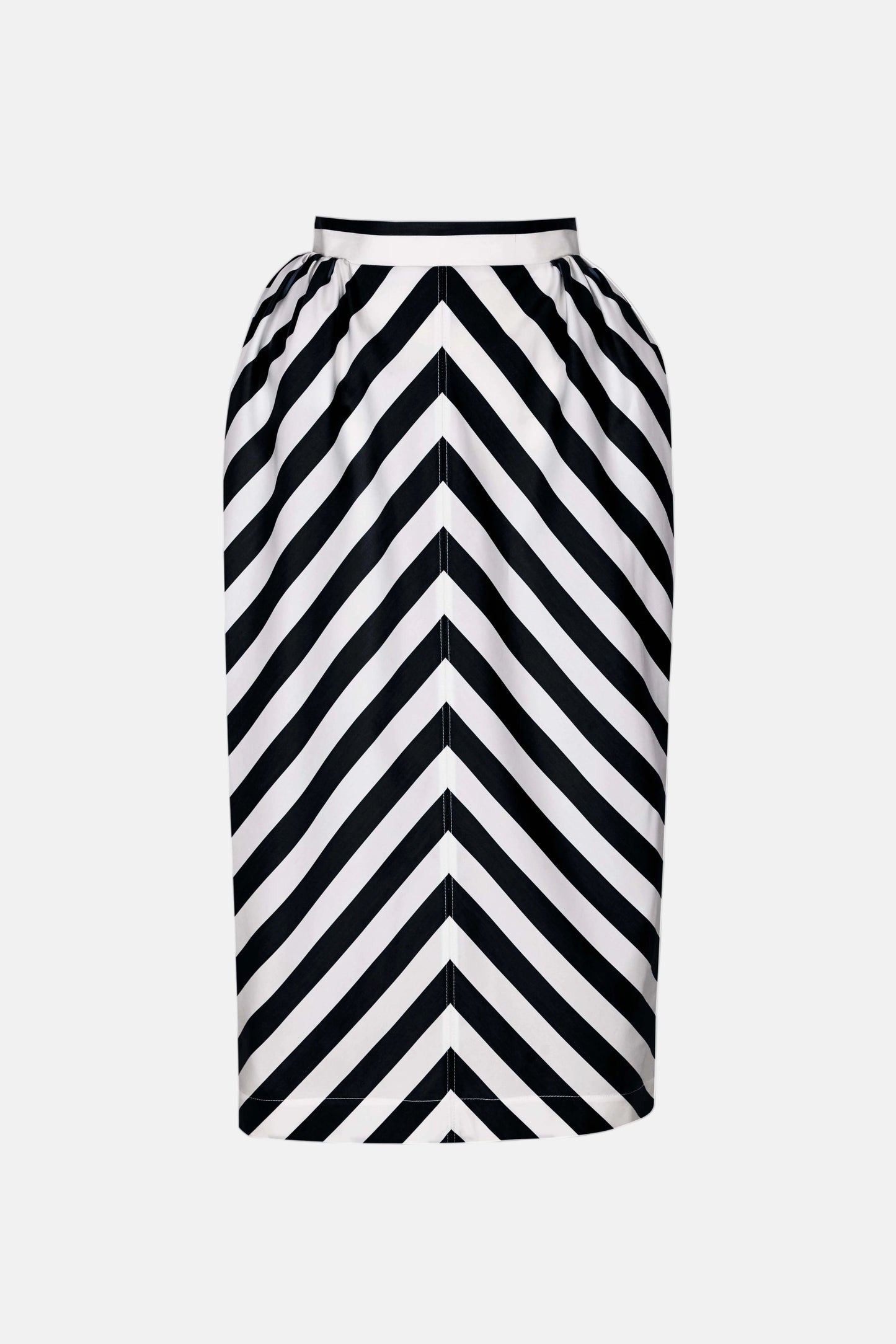 Structured B&W Stripes Skirt Skirts PALOMO SPAIN 
