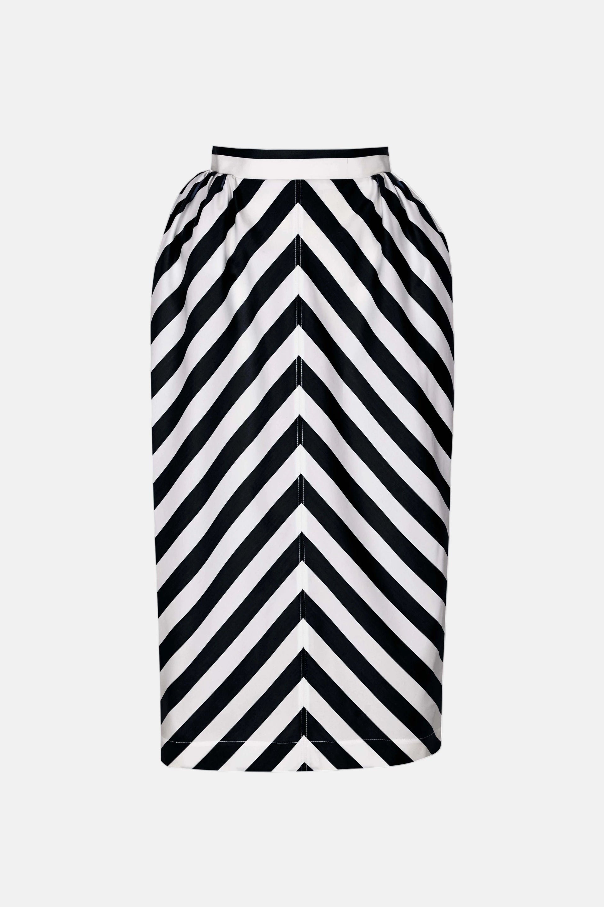 Structured B&W Stripes Skirt Skirts PALOMO SPAIN 