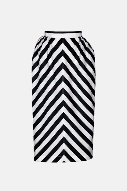 Structured B&W Stripes Skirt Skirts PALOMO SPAIN 