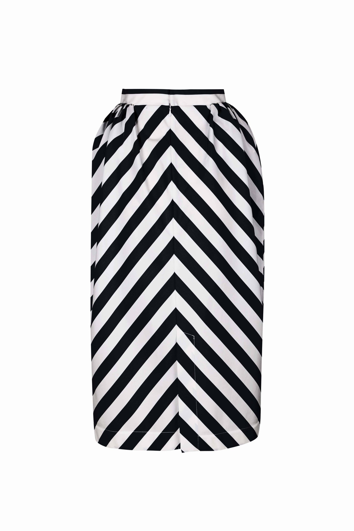 Structured B&W Stripes Skirt Skirts PALOMO SPAIN 