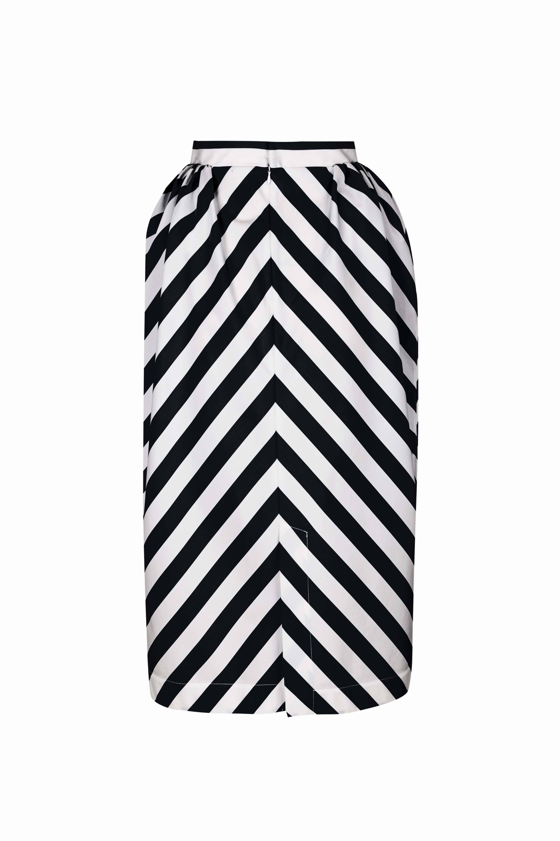 Structured B&W Stripes Skirt Skirts PALOMO SPAIN 