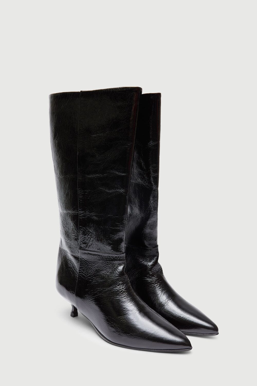 Sydney Boots in Black Patent Leather Boots AUGUSTA 