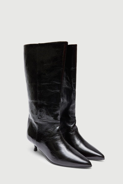 Sydney Boots in Black Patent Leather Boots AUGUSTA 