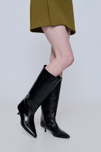 Sydney Boots in Black Patent Leather Boots AUGUSTA 