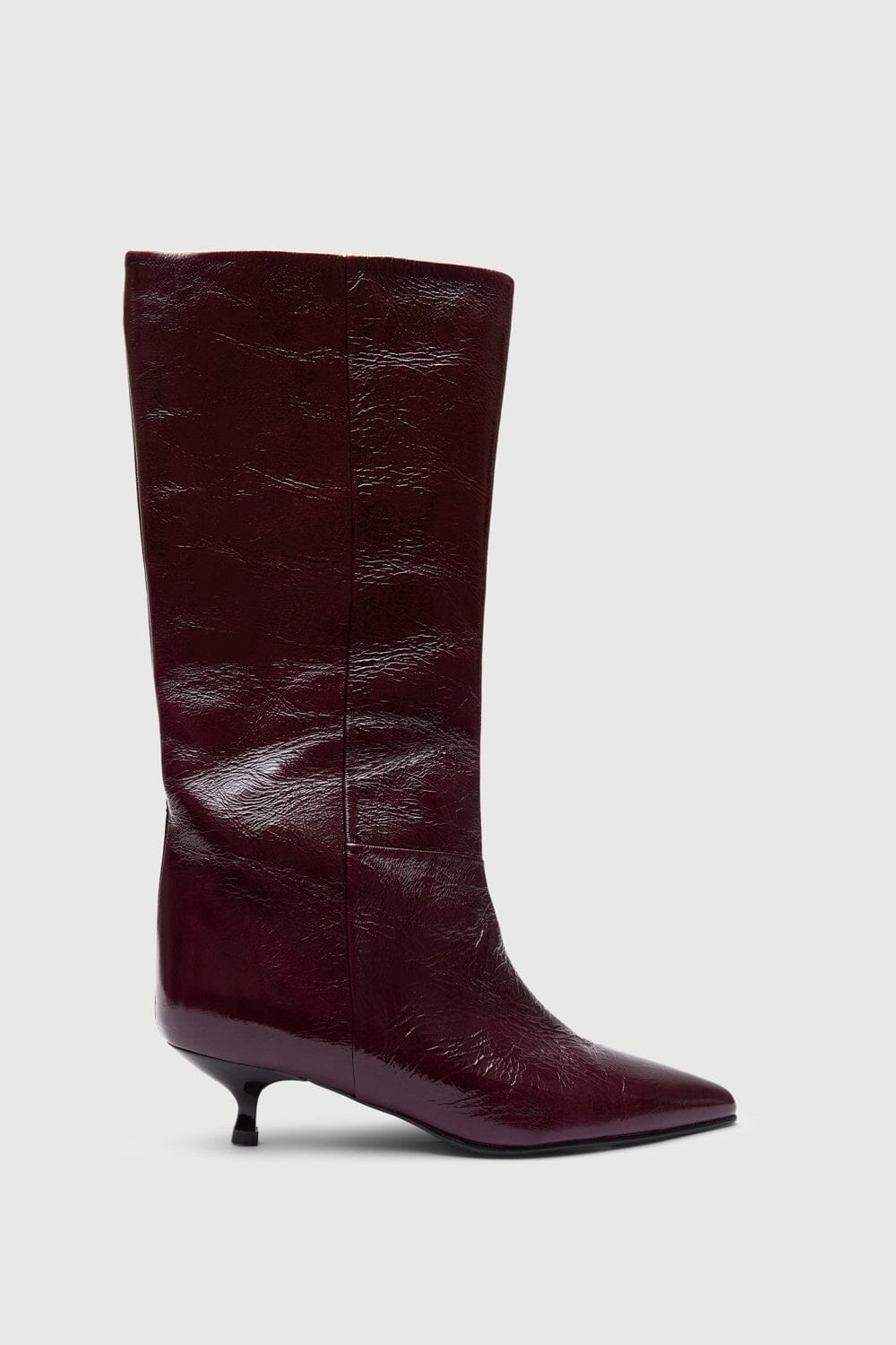 Sydney Boots in Burgundy Patent Leather Boots AUGUSTA 