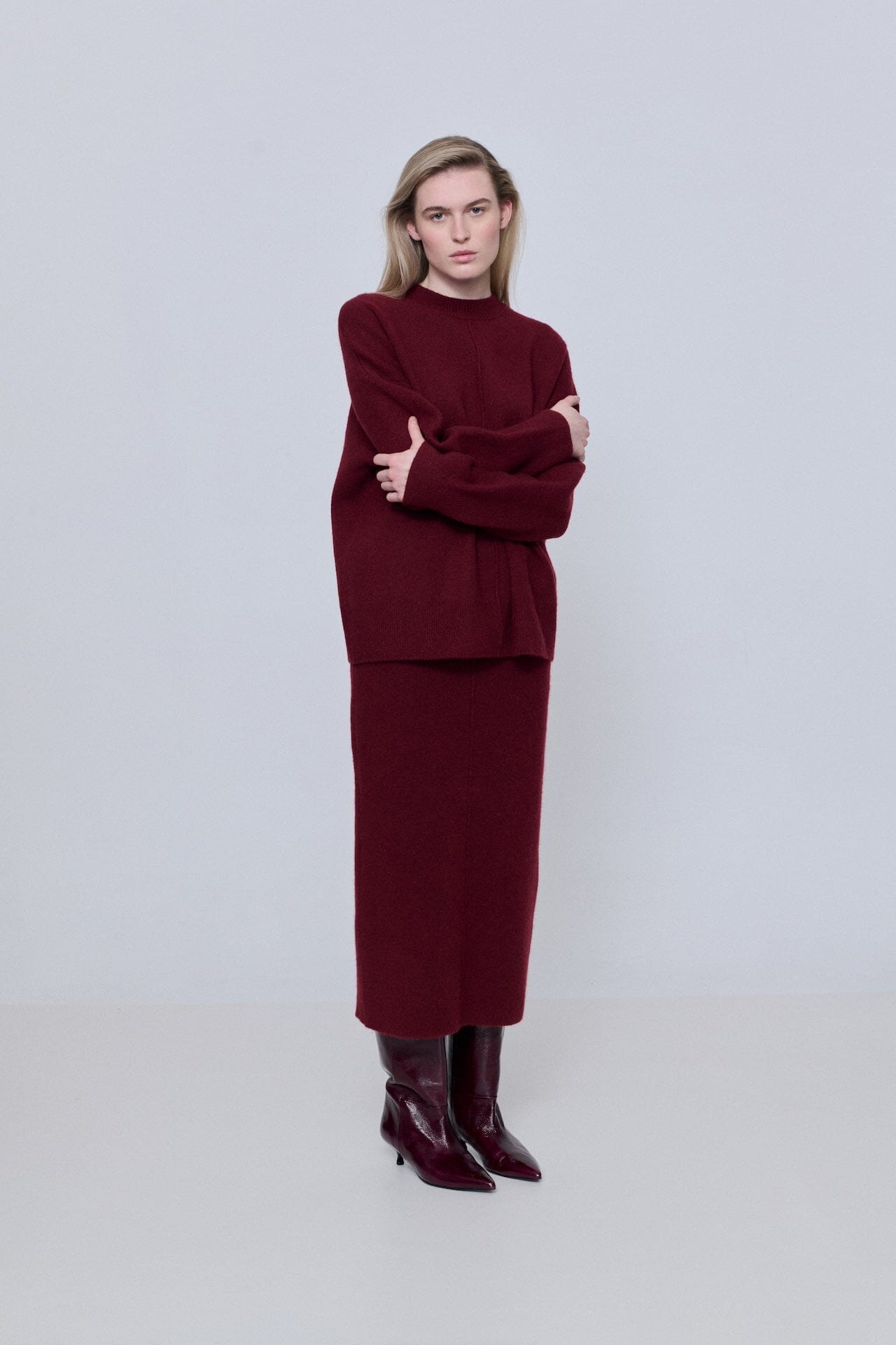 Sydney Boots in Burgundy Patent Leather Boots AUGUSTA 