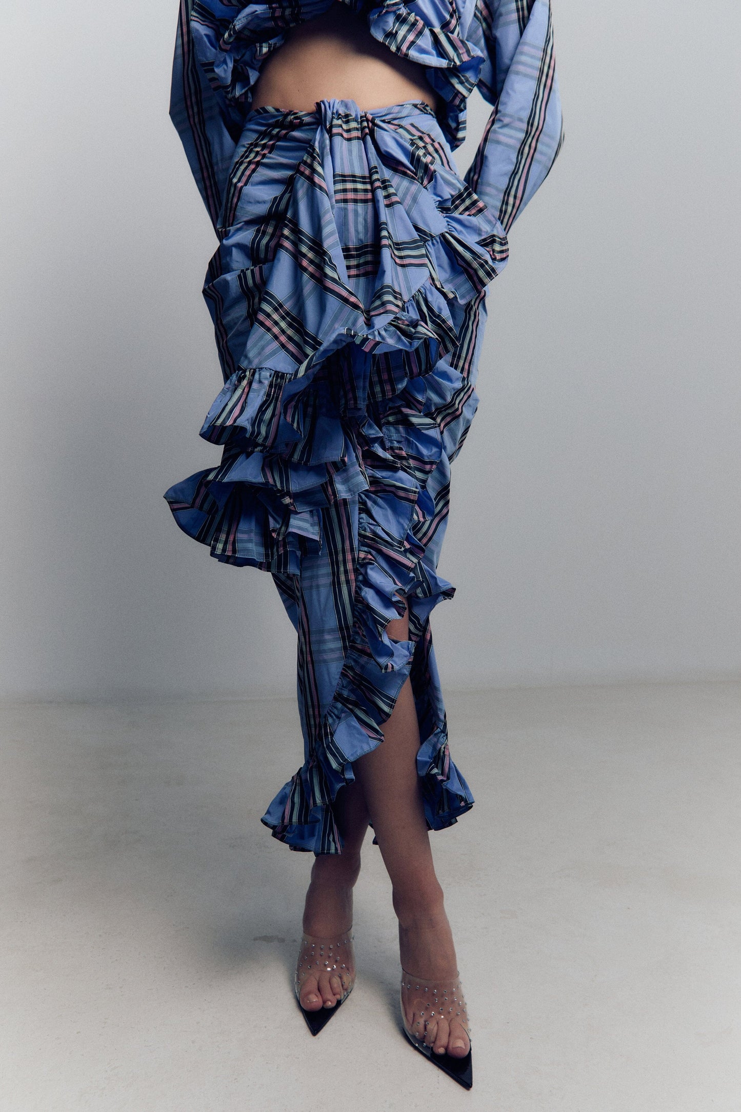 Tartan Kaos Ruffle Skirt Skirts Juan Vidal 