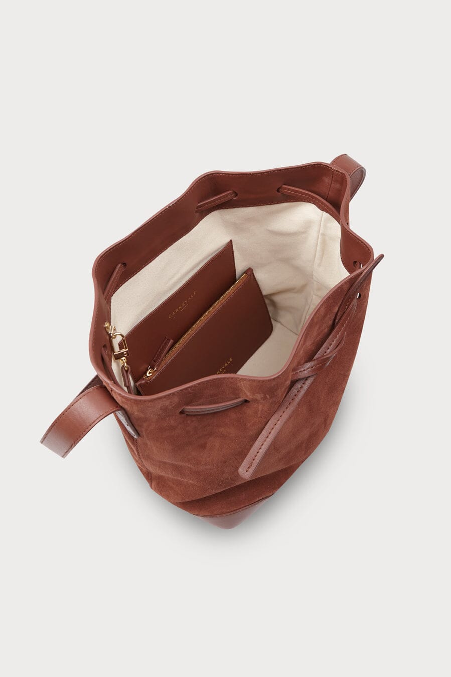 Telma Cognac Suede Tote bags Carnevale Madrid 