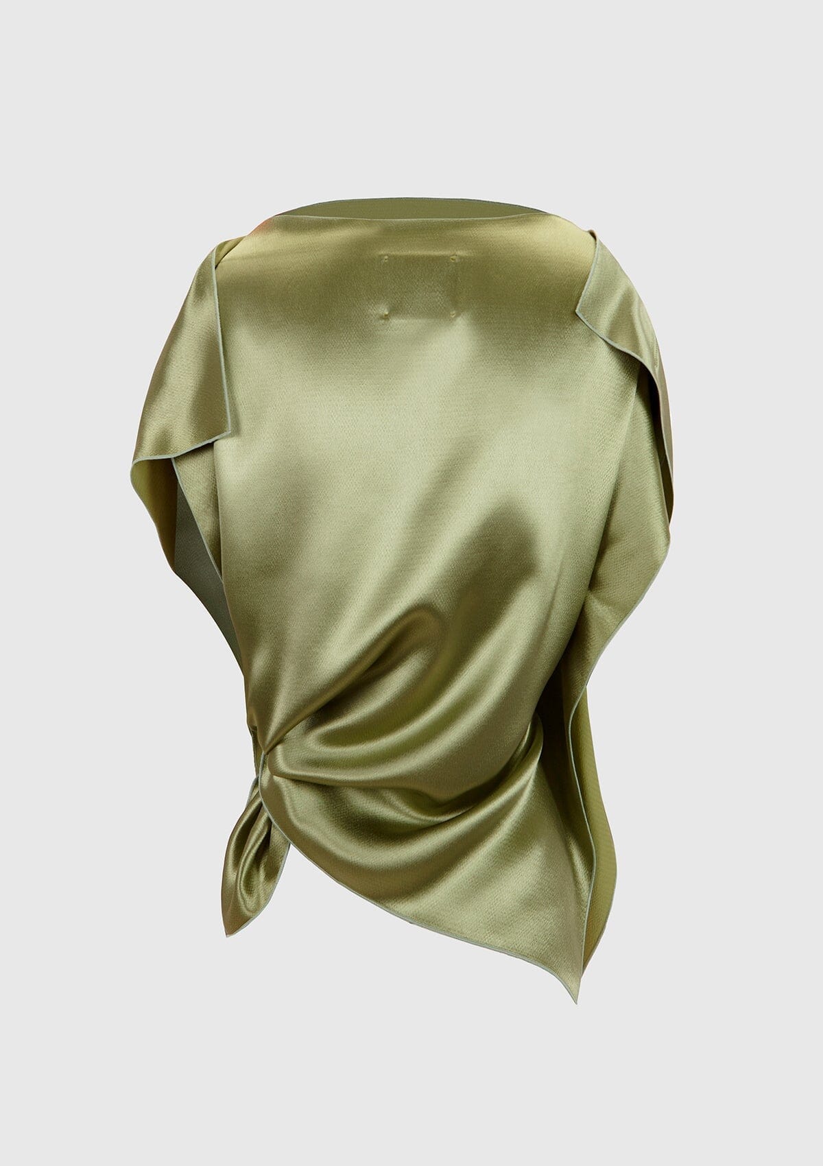 Tendril green silk 'pañoleta' top Tops and Blouses Boscoier 
