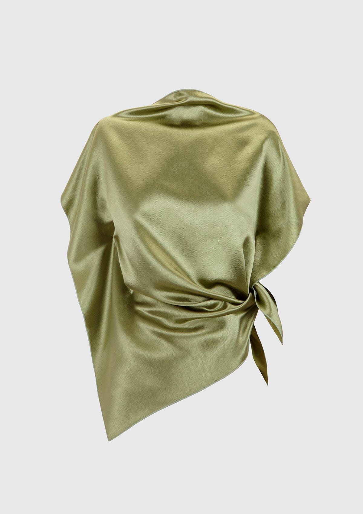 Tendril green silk 'pañoleta' top Tops and Blouses Boscoier 