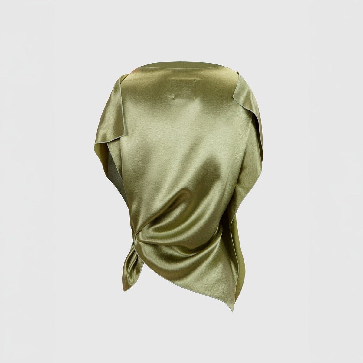 Tendril green silk 'pañoleta' top Tops and Blouses Boscoier 