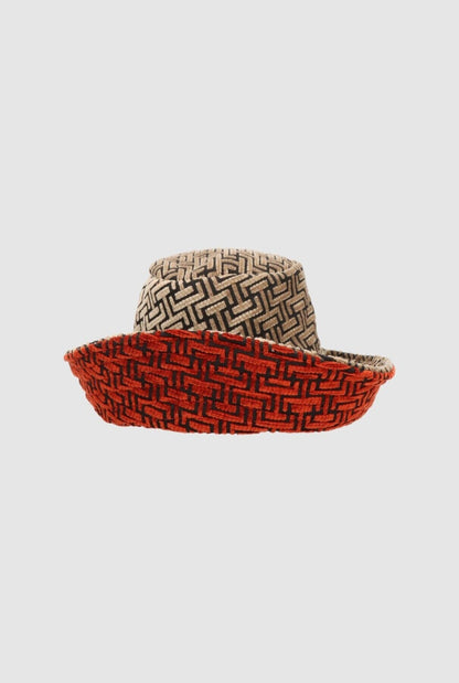 Tetrix Hat Red‑Taupe Hat Zahati 