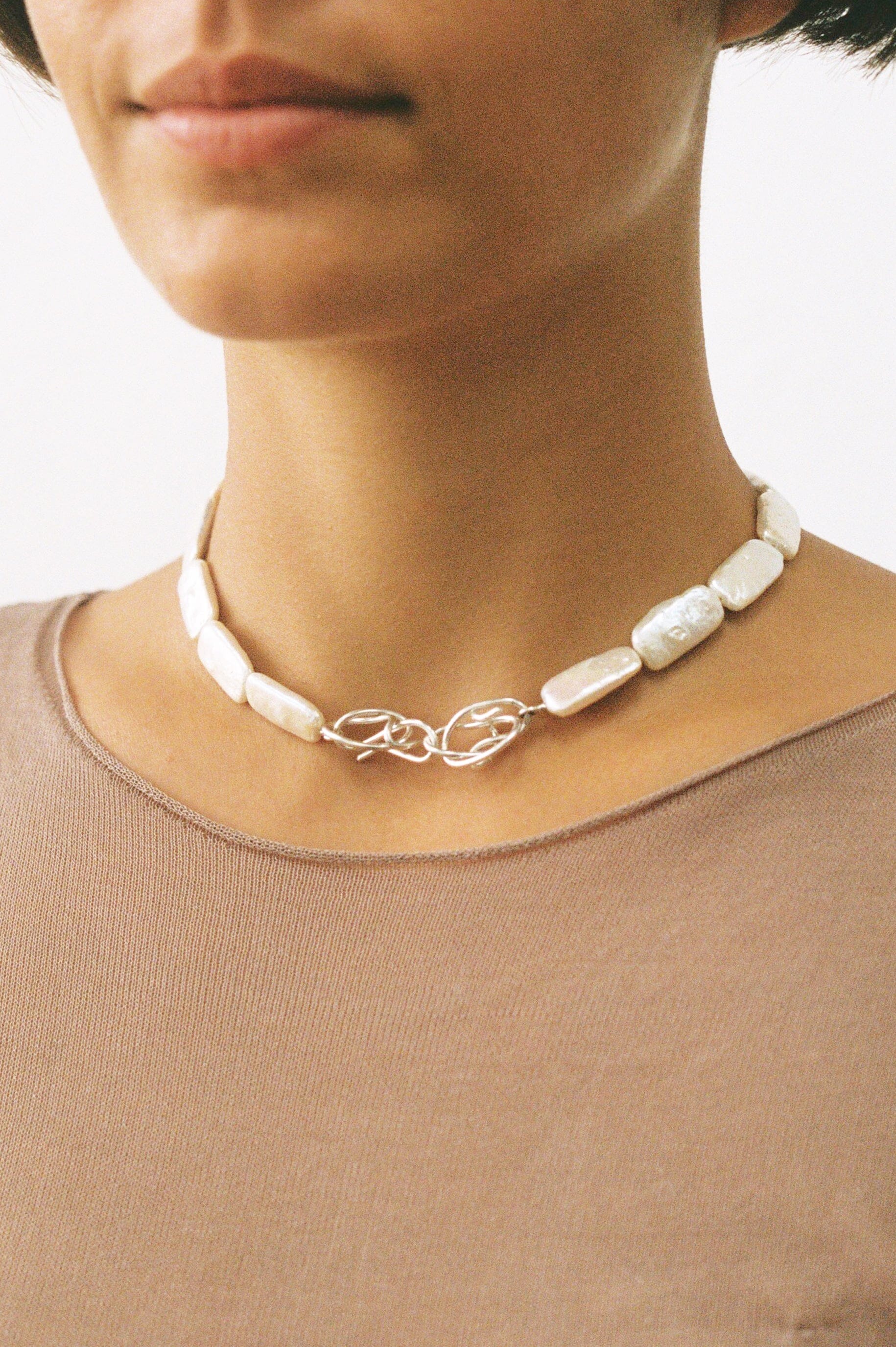 THE BABY PEARL CHOKER - VERMEIL Necklaces Albert Coll 