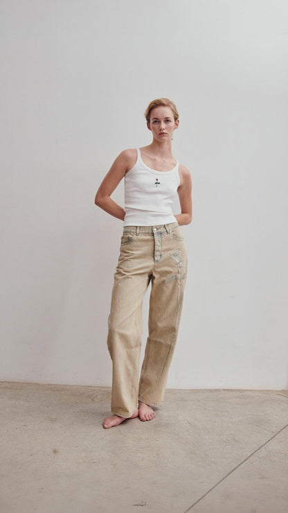 The Beige Rose Jeans Limited Edition Trousers Ynes Suelves 