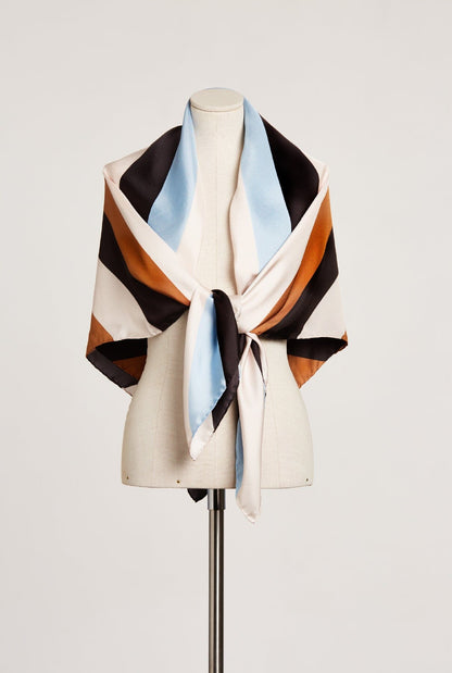 The Diagonal Scarf wrap / bone Foulards & Scarves Van Hise 