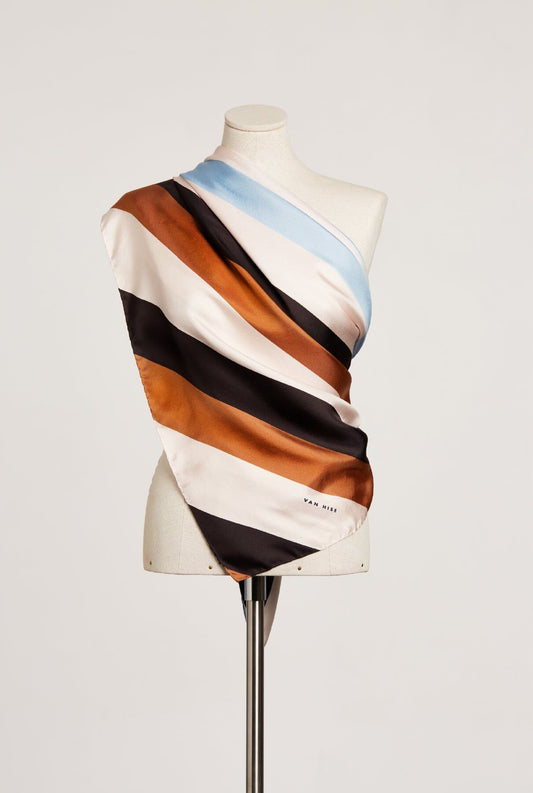 The Diagonal Scarf wrap / bone Foulards & Scarves Van Hise 