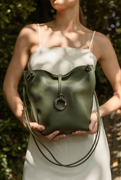 The Elena Bag Verde Forest Shoulder bags The Bag Lab 