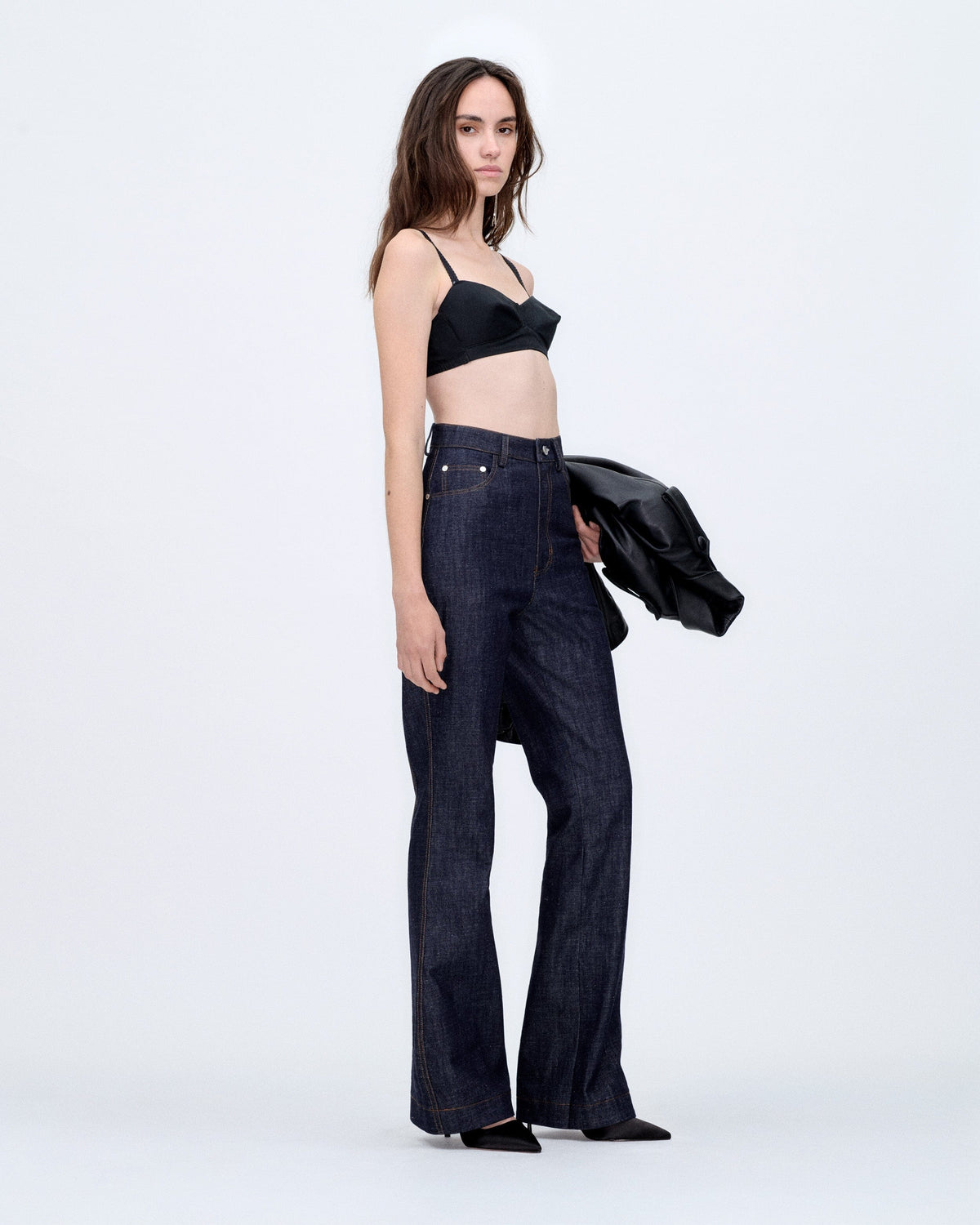 The Indigo Ass-Air Flared Trousers Womens Trousers PALOMO SPAIN 