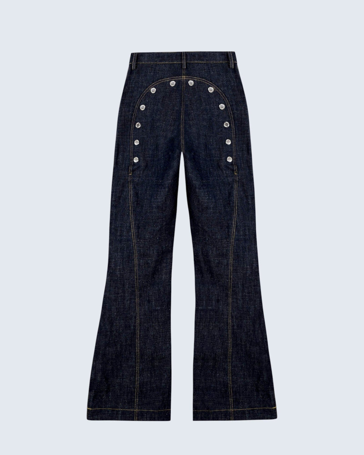 The Indigo Ass-Air Flared Trousers Womens Trousers PALOMO SPAIN 
