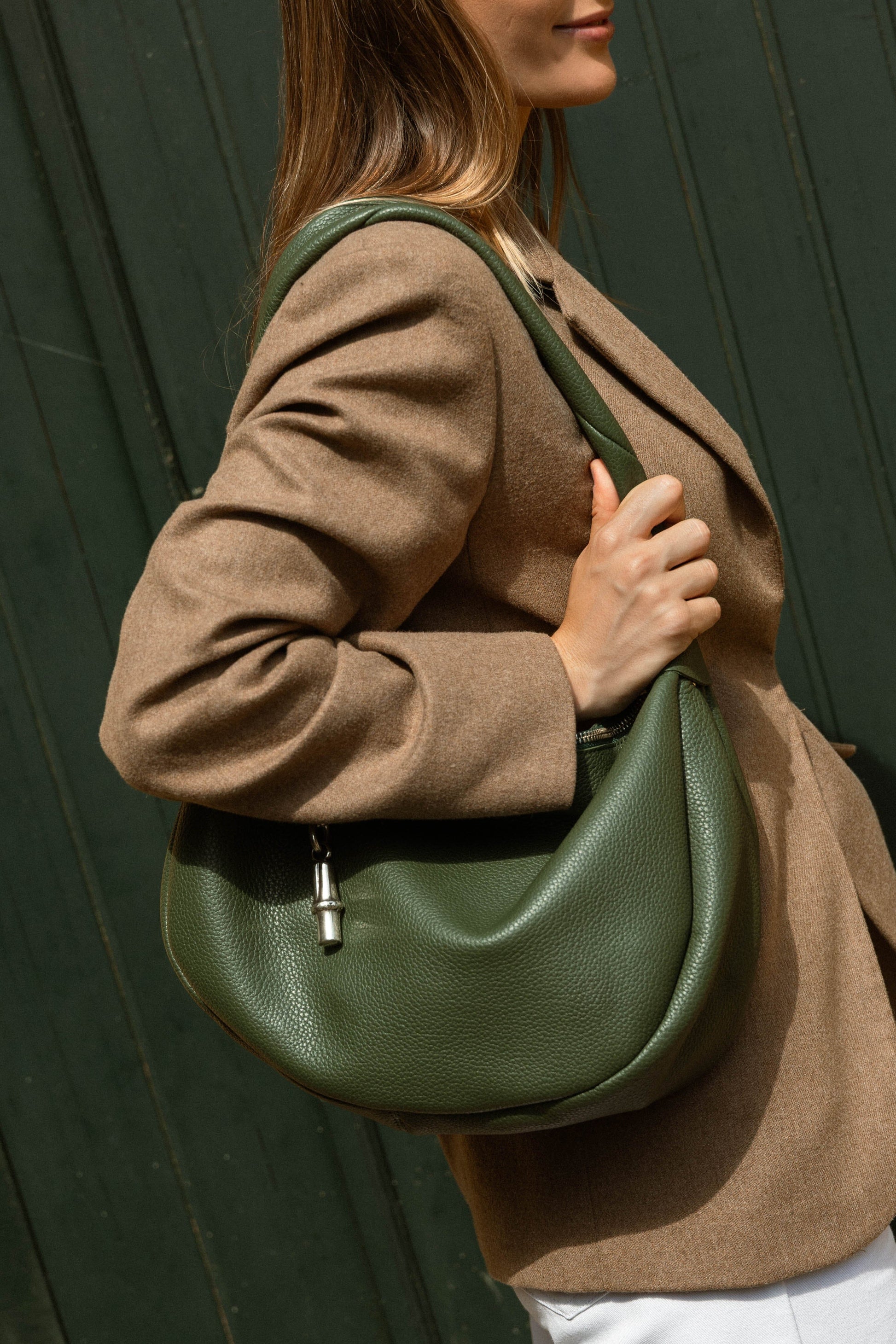 The Maxi Gondola Bag Verde Forest Shoulder bags The Bag Lab 