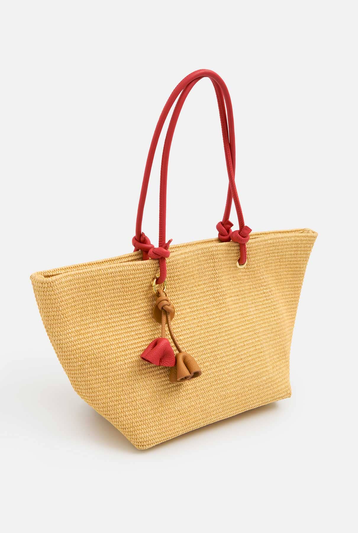 THE MEDIUM RAFIA TOTE RED Tote bags The Bag Lab 