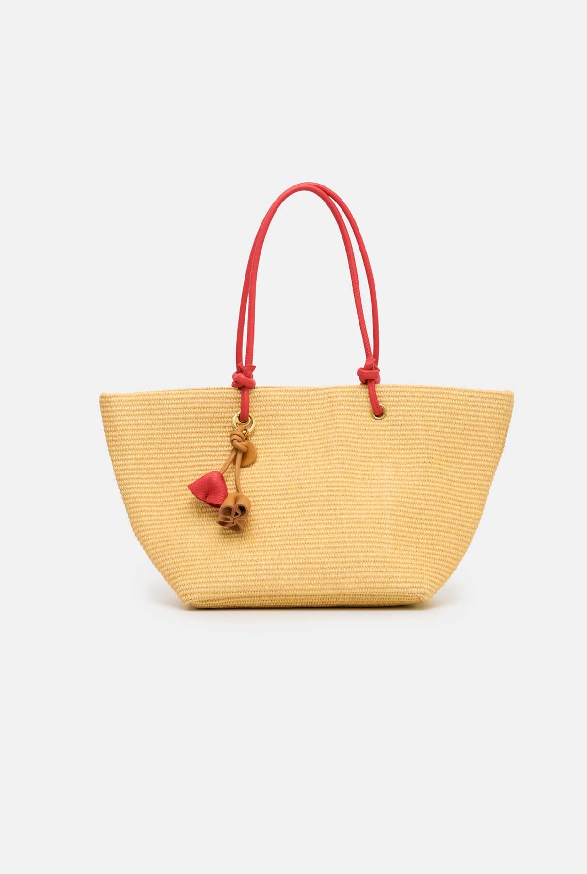 THE MEDIUM RAFIA TOTE RED Tote bags The Bag Lab 