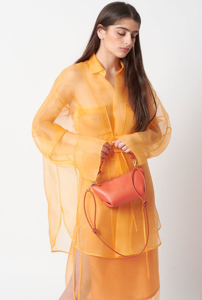 The MINI MARINA bag. Piel vacuno color CORAL Shoulder bags The Bag Lab 