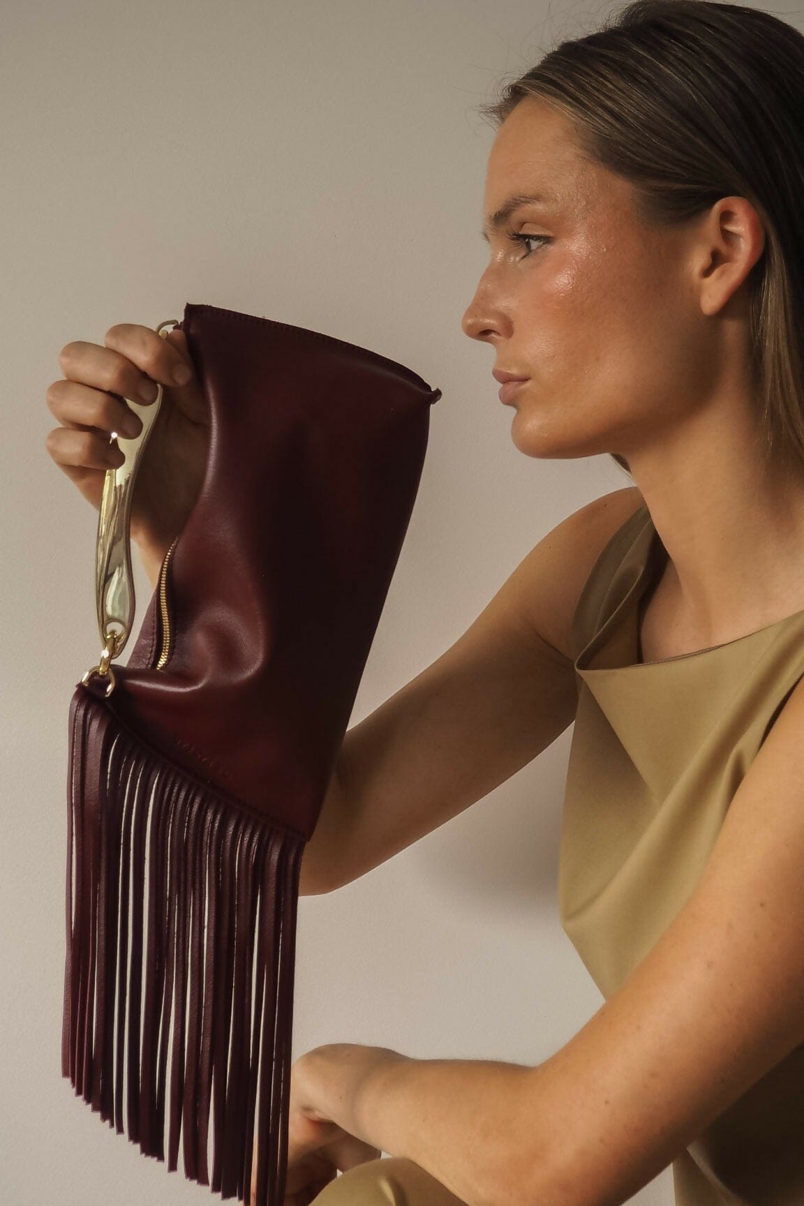 THE MINI OLA CLUTCH Mini bags The Bag Lab Burgundy 