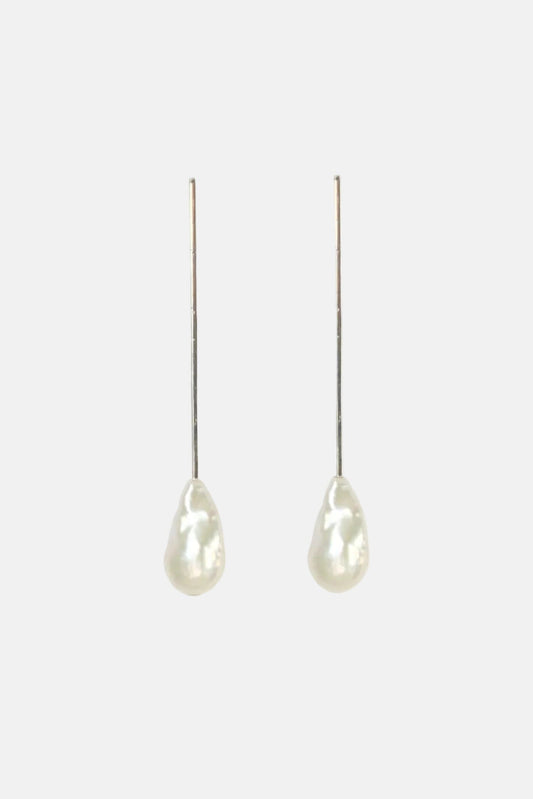 THE MOON PEARL EARRINGS - SILVER Earrings Albert Coll 