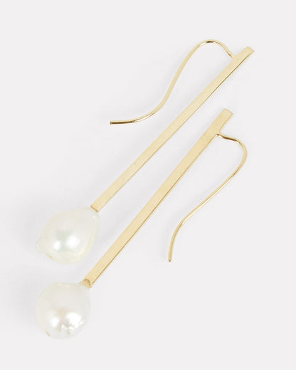 THE MOON PEARL EARRINGS - VERMEIL Earrings Albert Coll 