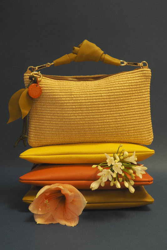 THE RAFIA CLUTCH + OLIVA Hand bags The Bag Lab 