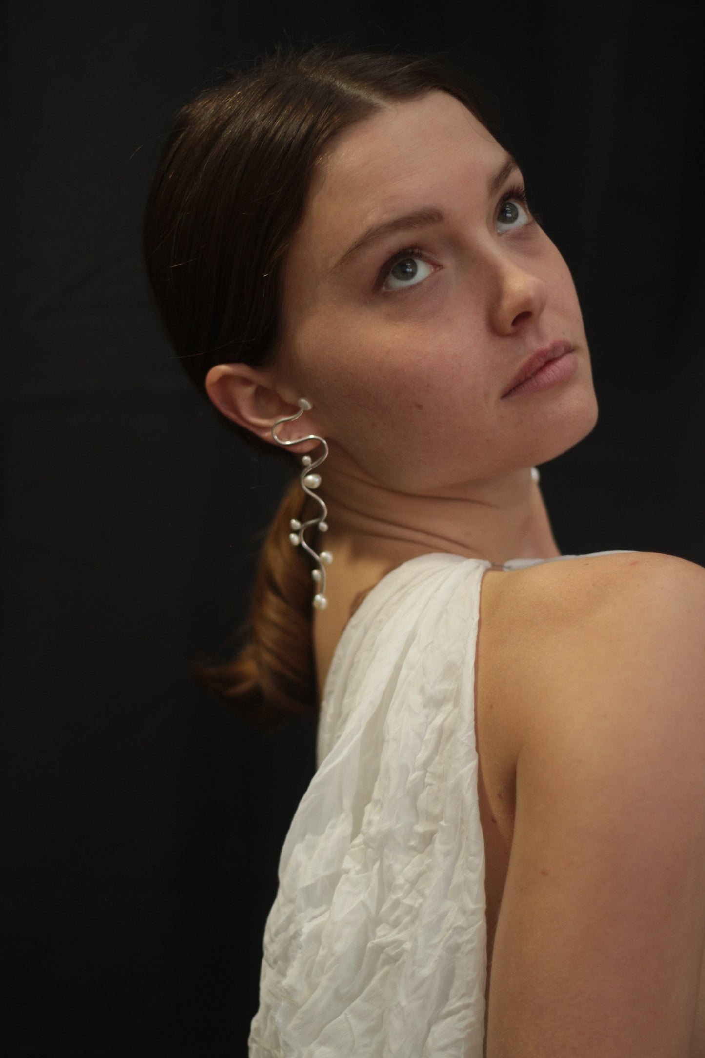 THE RIVER PEARL EARRINGS - SILVER Earrings Albert Coll 