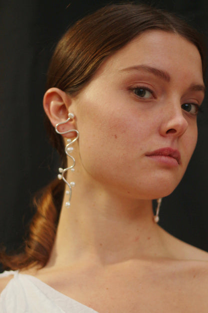 THE RIVER PEARL EARRINGS - VERMEIL Earrings Albert Coll 