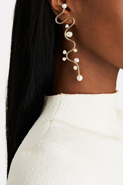 THE RIVER PEARL EARRINGS - VERMEIL Earrings Albert Coll 