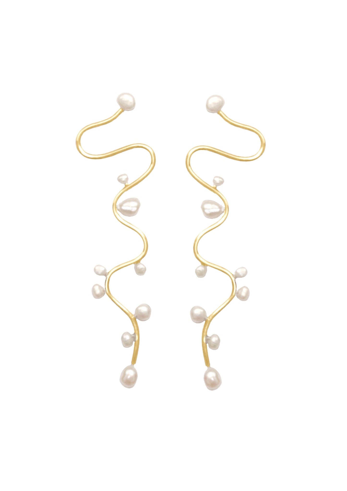 THE RIVER PEARL EARRINGS - VERMEIL Earrings Albert Coll 