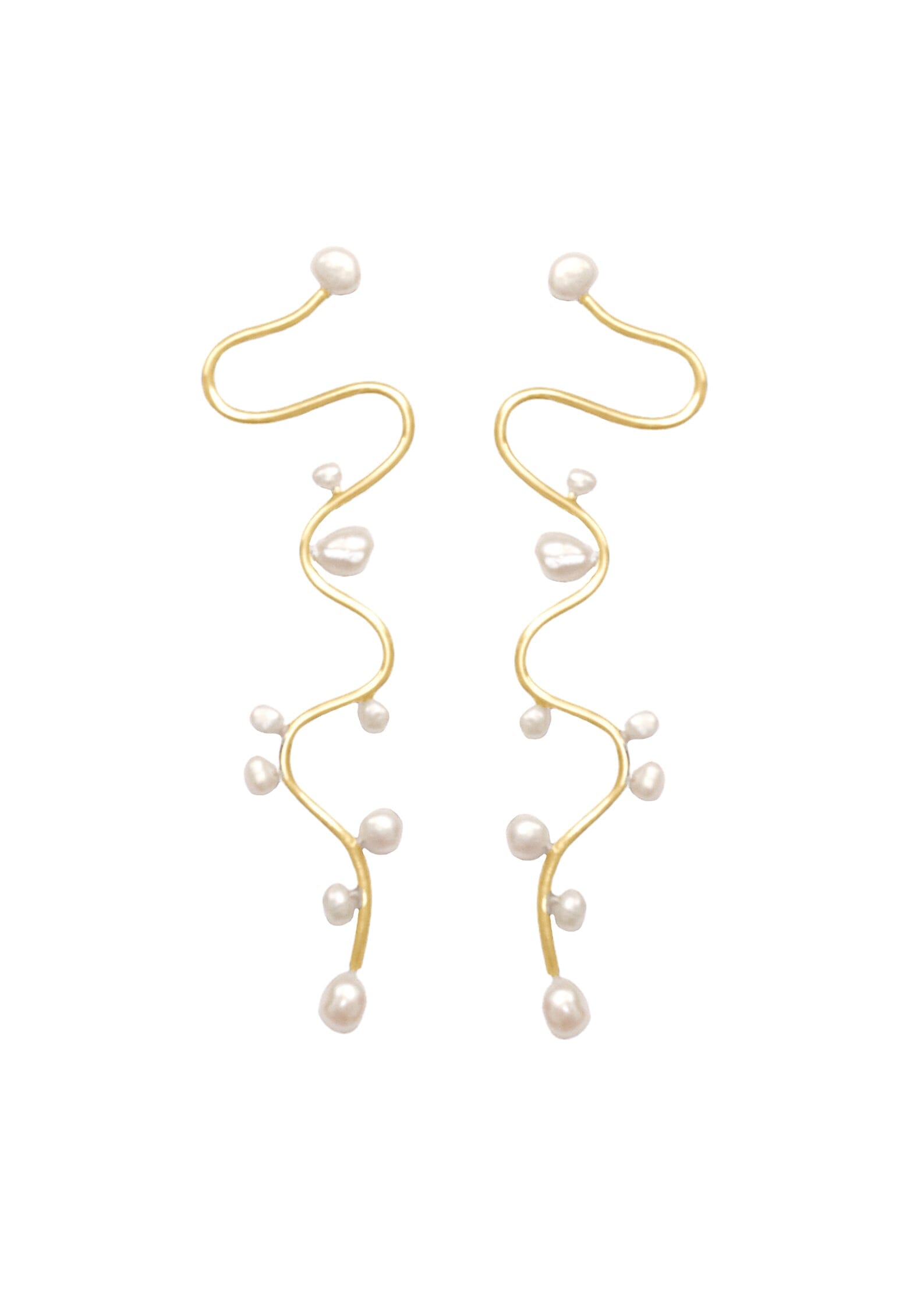 THE RIVER PEARL EARRINGS - VERMEIL Earrings Albert Coll 