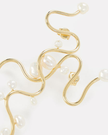 THE RIVER PEARL EARRINGS - VERMEIL Earrings Albert Coll 