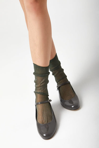 The Shiny Socks Green The Socks AUGUSTA 