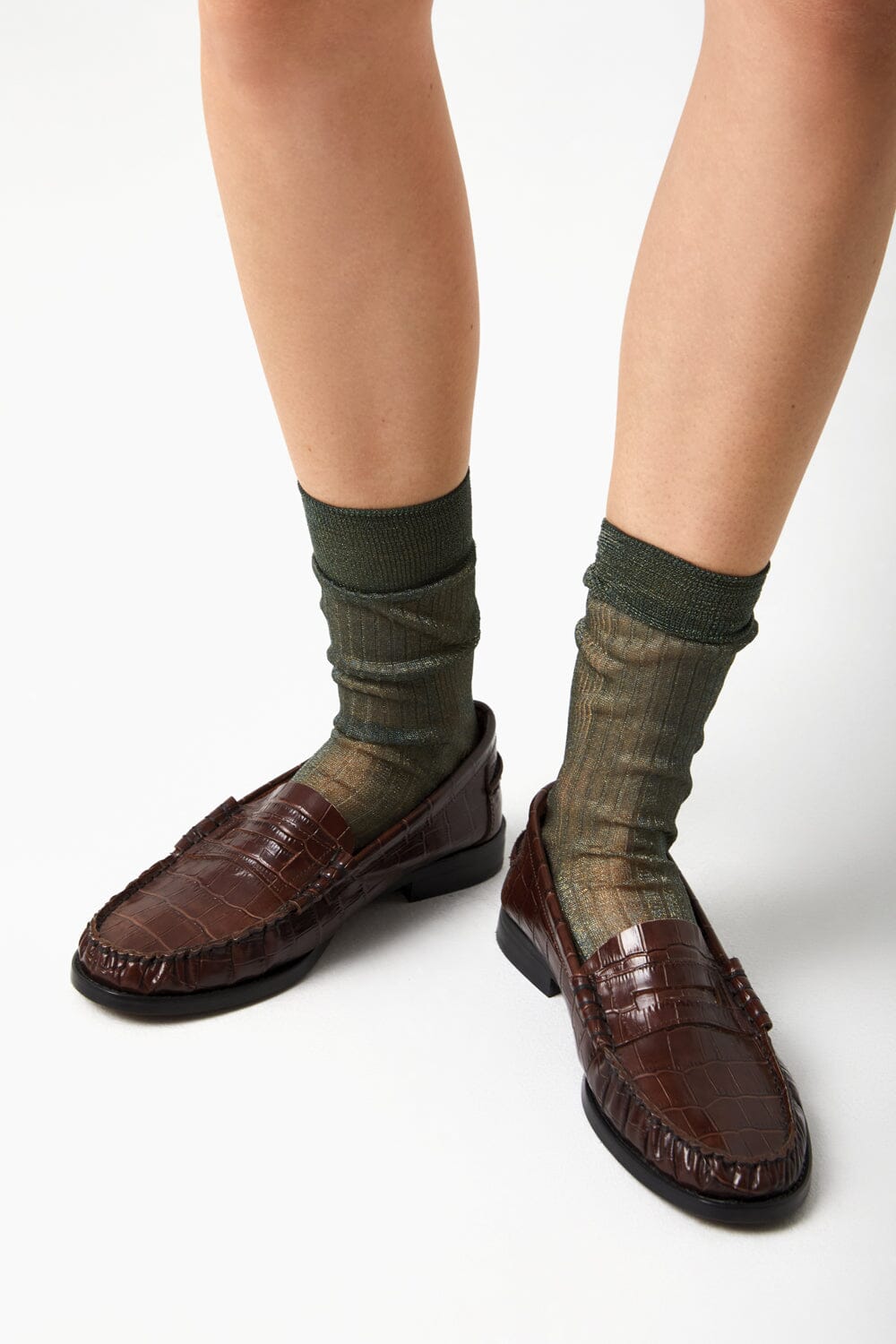 The Shiny Socks Green The Socks AUGUSTA 